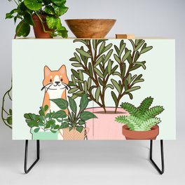 Cat and Plants Credenza