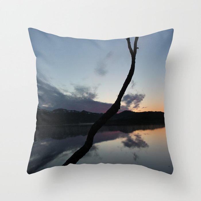 Sunset on lake, Nature Photography, Landscape Photos, sunset photos Throw Pillow