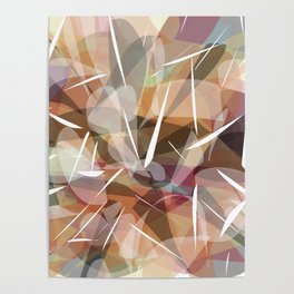 Abstract graphic design,brown,nude ,neutral decor Poster