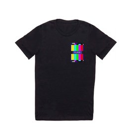 P L A Y *BEEP* T Shirt | Technology, Text, Glitch, Digital, Aesthetic, Chill, Tech, Bright, Nostalgia, Retro 