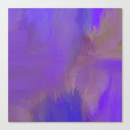 Accomplish 24 - Abstract Modern - Purple Indigo Blue Violet Brown Tan Canvas Print