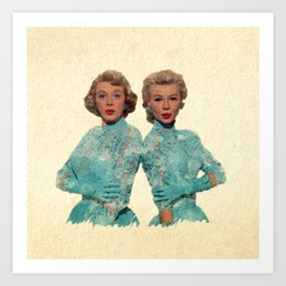 Two Different Faces... (Sisters) Art Print