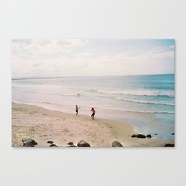 Soccer by the Seaside Film Print Canvas Print