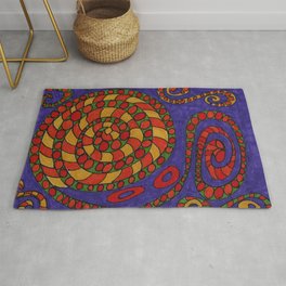 Abstract Celtic Spirals Area & Throw Rug