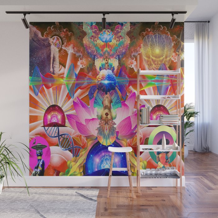 'The Ethereal States Of Gamma, Beta, Alpha, Theta, Delta Cosmic Waves' Wall Mural