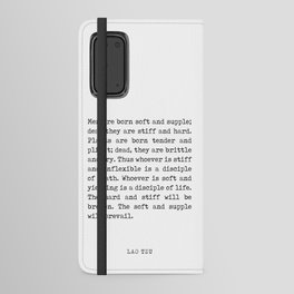 The soft and supple - Lao Tzu Quote - Literature - Typewriter Print Android Wallet Case