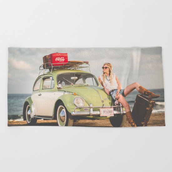Broadway Car Beach Towel
