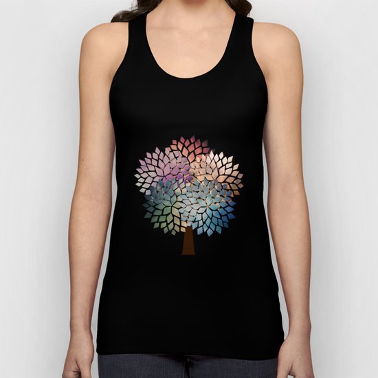 Abstract Petal Tree Unisex Tank Top