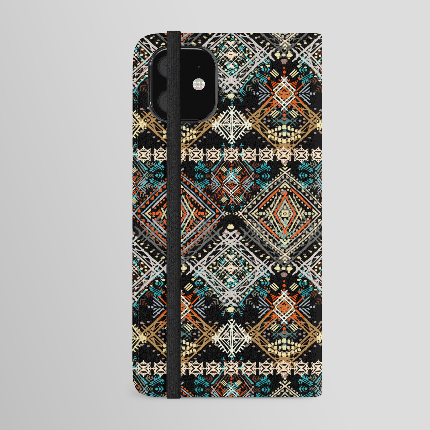 Ethnic Boho Seamless Pattern Ethno Ornament Tribal Art Repeating Background Cloth Design Wallpaper Wrapping Iphone Wallet Case By Decor World Society6