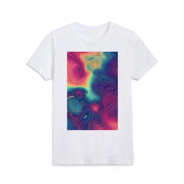 Rainbow Strata Texture 02 Kids T Shirt