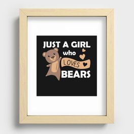 Just A Girl who Loves Bears - Sweet Bear Recessed Framed Print
