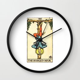 Vintage Tarot Card The Hanged Man Wall Clock | Fortunetelling, Vintage, Magic, Skeleton, Tarotcard, Moon, Astrology, Psychic, Gothic, Tarot 