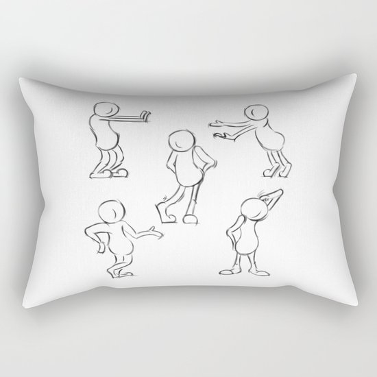 Poses Rectangular Pillow
