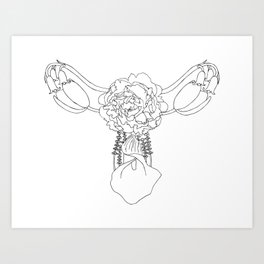 Uterus Handlebars Art Print