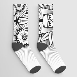 Abstract Ancient Tribal Native Socks