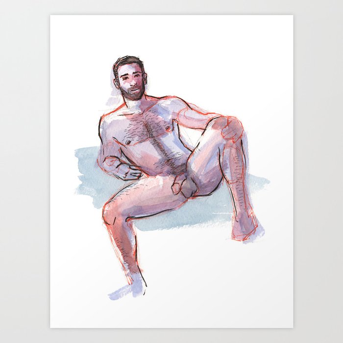 ETHAN, Nude Male by Frank-Joseph Art Print
