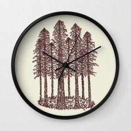 Cathedral Grove (Coastal Redwoods) Wall Clock