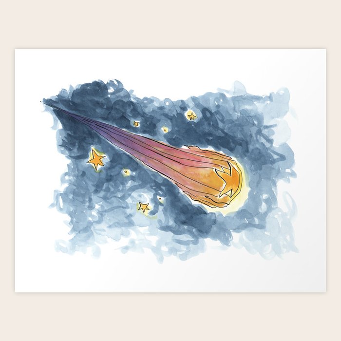 Shooting Star Art Print By Timothywatters Society6