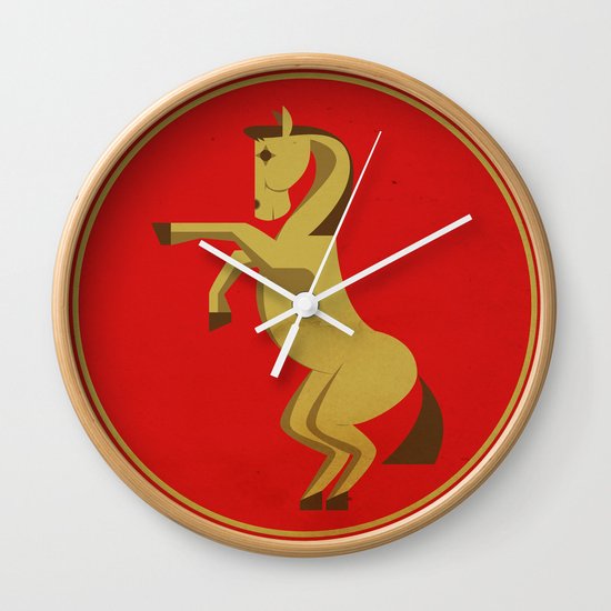Badass Horse - Chinese Zodiac Wall Clock