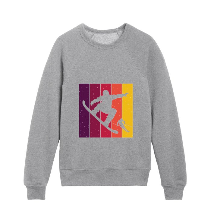 My Passion - Skiing - Color Strips Kids Crewneck