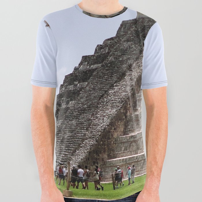 Mexico Photography - The Ancient Historical Building In Mexico All Over Graphic Tee