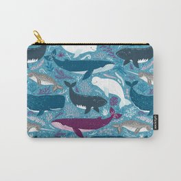 Seamless pattern with whales Carry-All Pouch