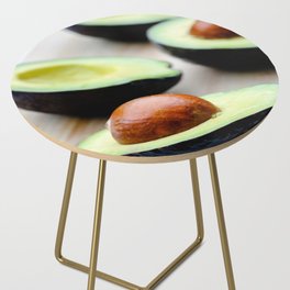 Mexico Photography - Two Avocados Cut In Half Side Table