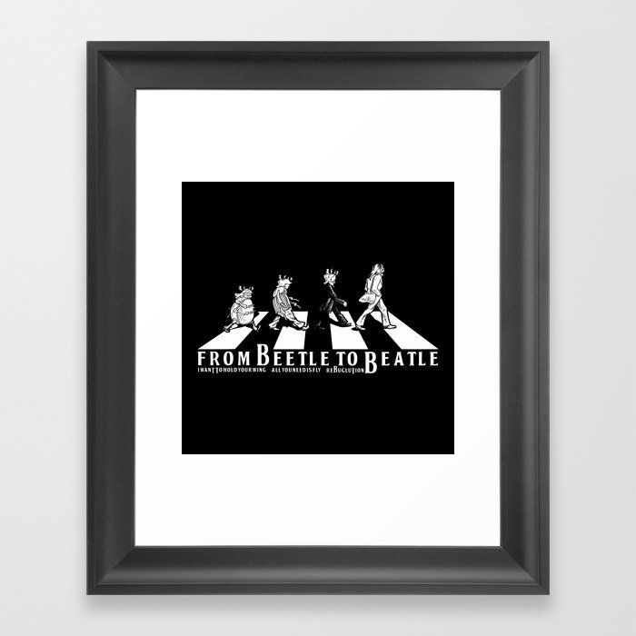 FROM BEETLE TO BEATLE Framed Art Print