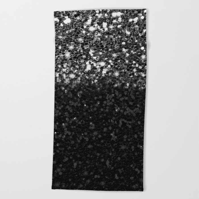 silver glitter towels