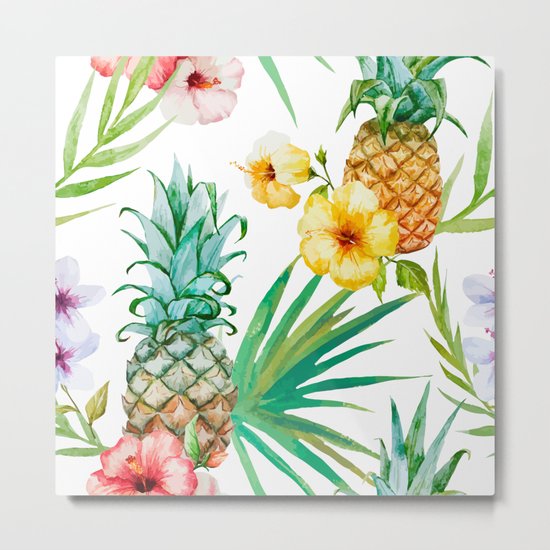 Pineapple Mood Metal Print