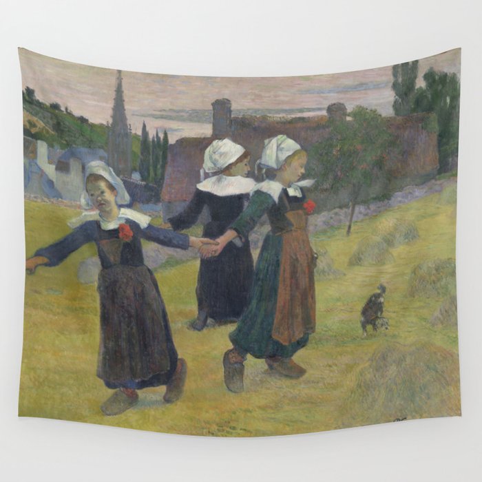 Paul Gauguin - Breton Girls Dancing, Pont-Aven Wall Tapestry