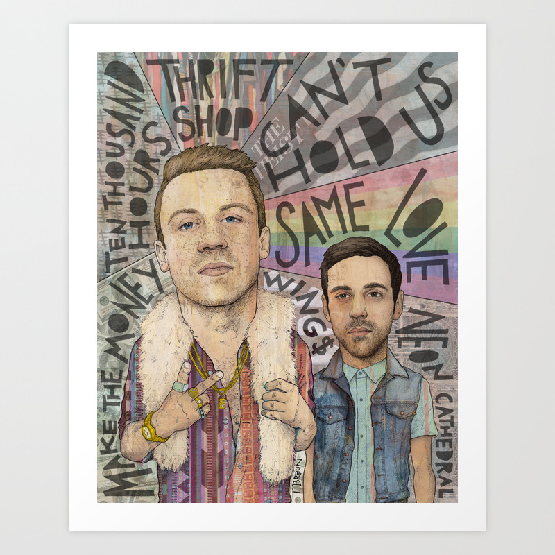 Macklemore Ryan Lewis The Heist Art Print By Tbraunstudio