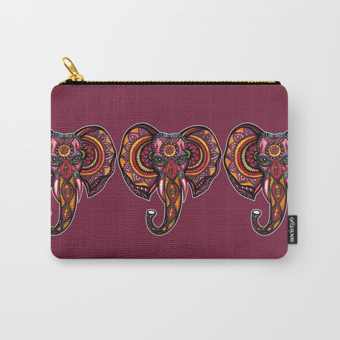 Elephant ornamental Carry-All Pouch