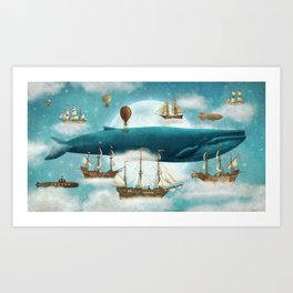 Ocean Meets Sky - Landscape print  Art Print