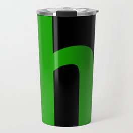 letter H (Green & Black) Travel Mug