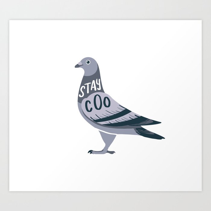 Stay Cool Pigeon Art Print