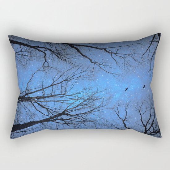 A Certain Darkness Is Needed (Night Trees Silhouette) Rectangular Pillow