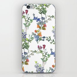 Hand Painted Watercolor Field Flowers Pattern | Pretty and Wild iPhone Skin