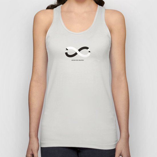 Never stop creating (the infinity pencil) Unisex Tank Top