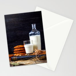 Old-Fashioned Milk and Cookies Stationery Card