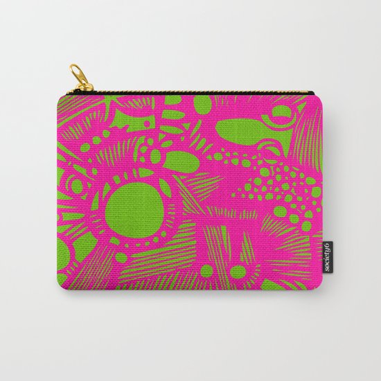 INK#3 Pink hen in the backyard Carry-All Pouch