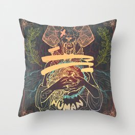 HUMAN Throw Pillow