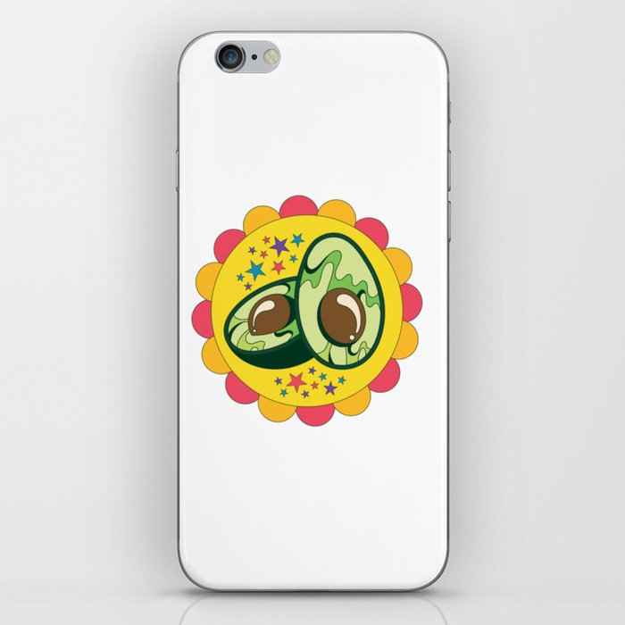 Avocados Pink and Yellow iPhone Skin
