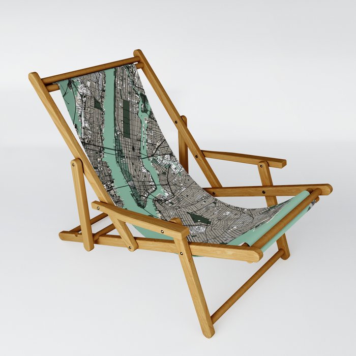 NYC vintage map Sling Chair