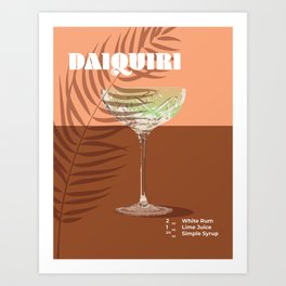 Editorial Rum Daiquiri - Tiki Cocktails Art Print