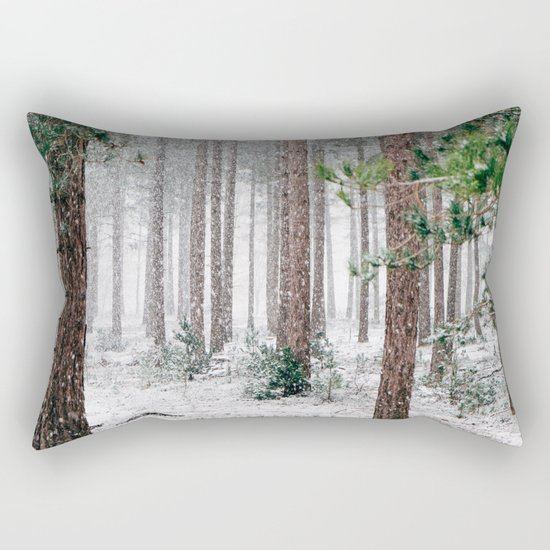 Snow #woods Rectangular Pillow