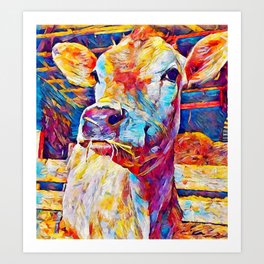 Jersey Cow Art Print