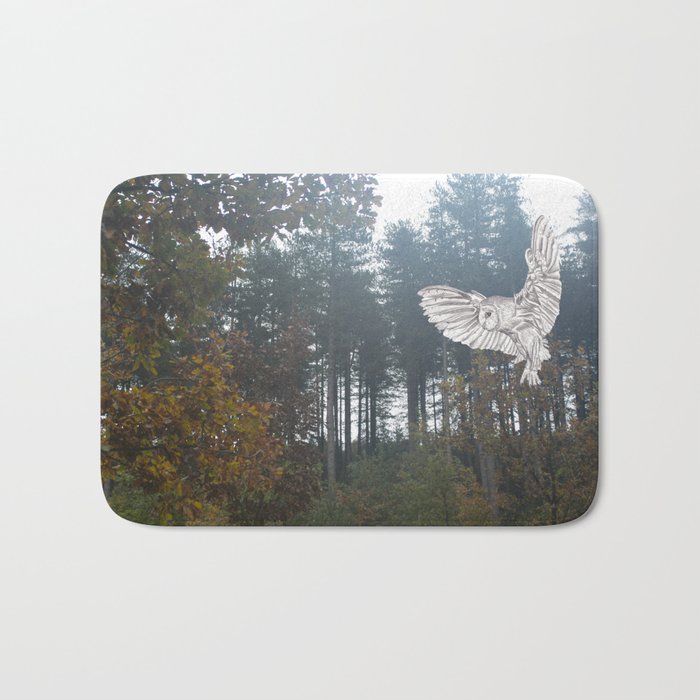 Owl in the Forest Bath Mat