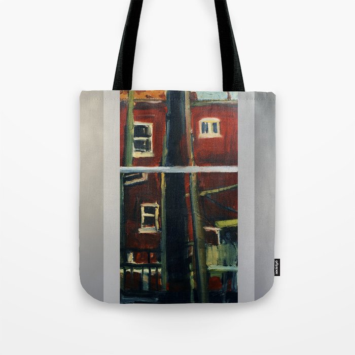 Alley Through Window Tote Bag