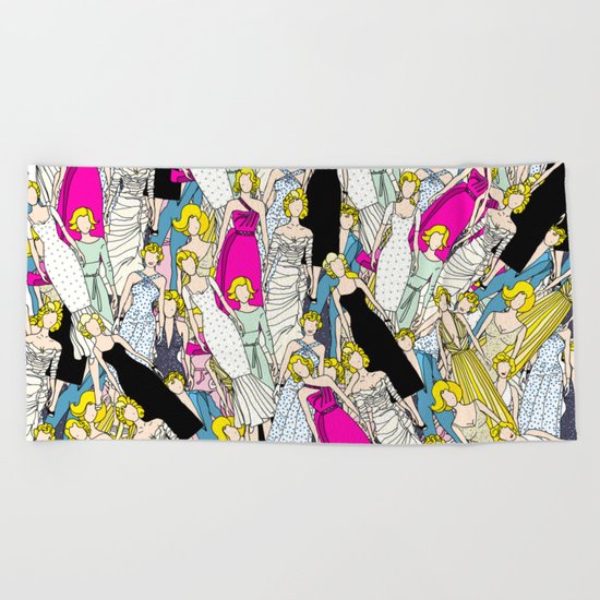 Marilyn in Bloom Beach Towel